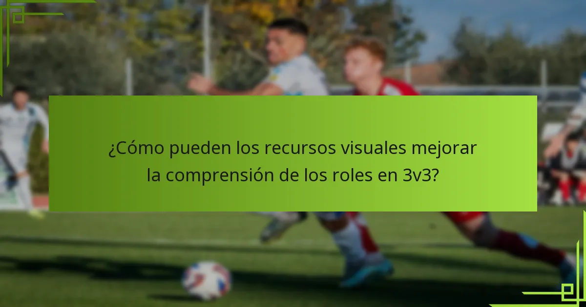 ¿Cómo pueden los recursos visuales mejorar la comprensión de los roles en 3v3?